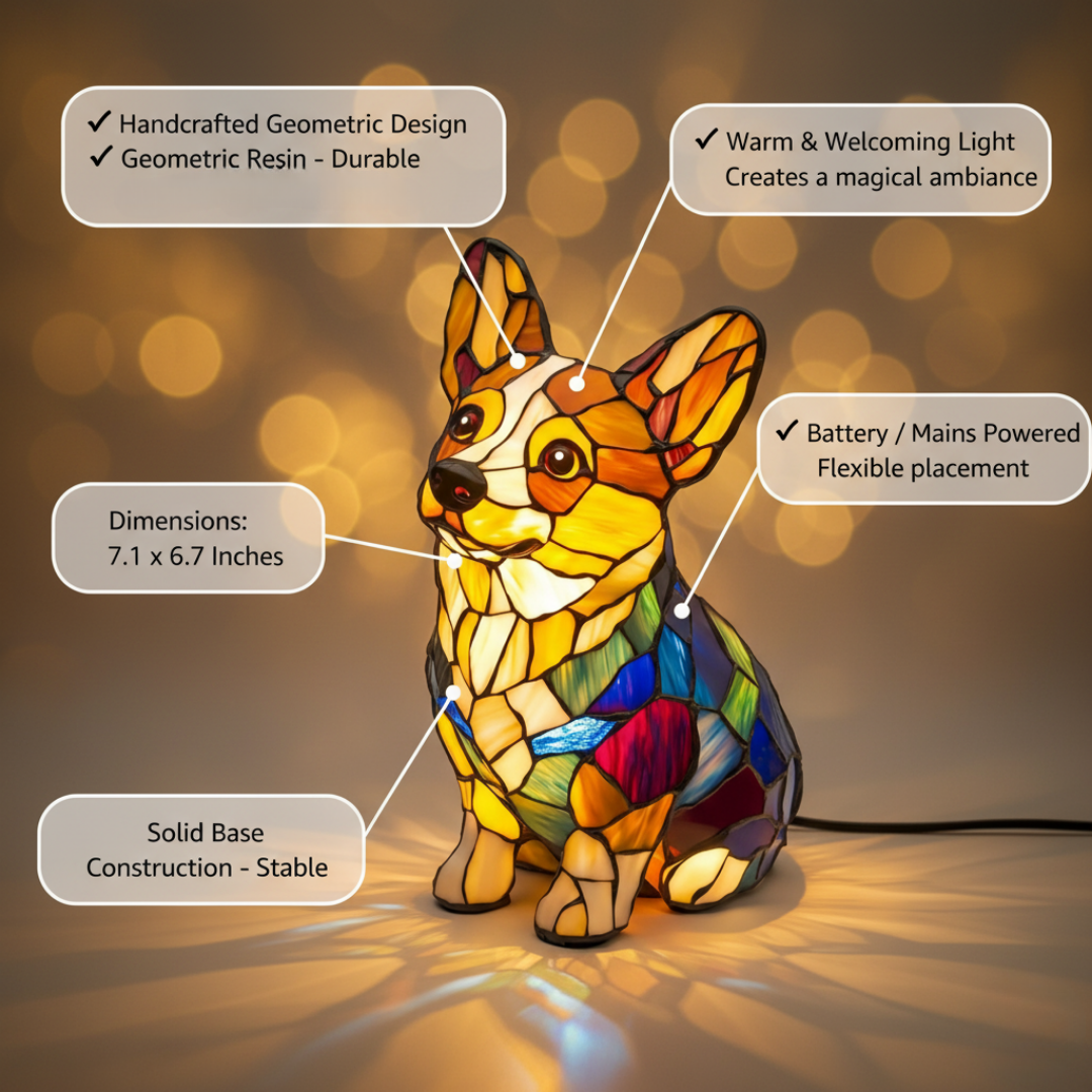 Lampada Decorativa Premium – Corgi Bliss