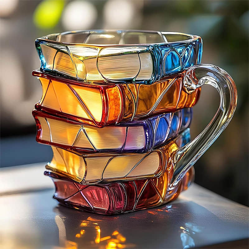 Lampada Decorativa Premium – Unique Handmade 3D Happiness Mug for Reading Enthusiasts