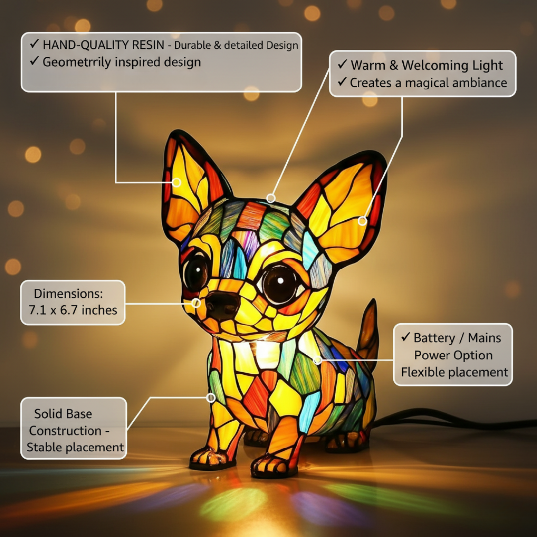 Lampada Decorativa Premium – Charming Chihuahua Pendant