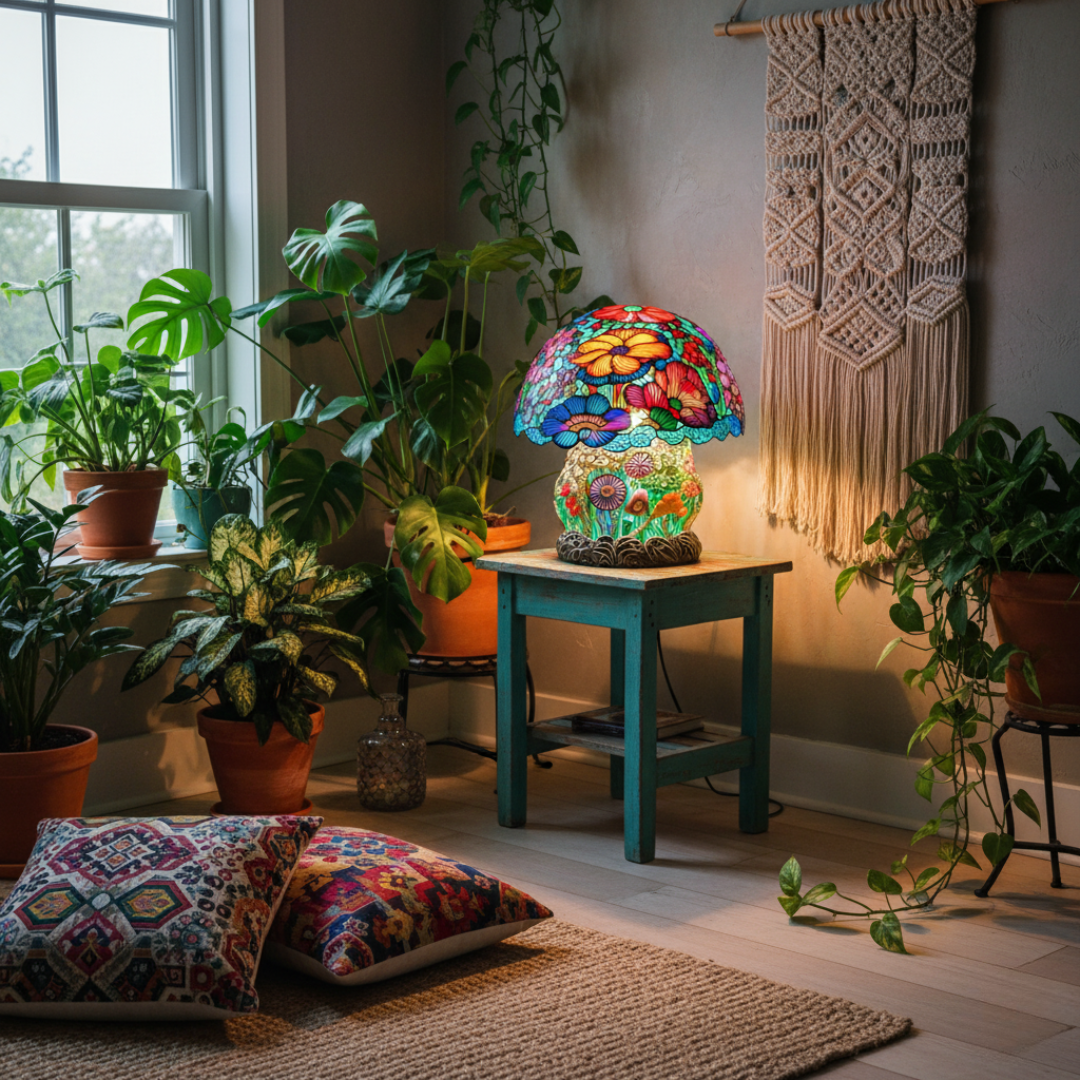 Lampada Decorativa Premium – Frosted Mushroom Lamp