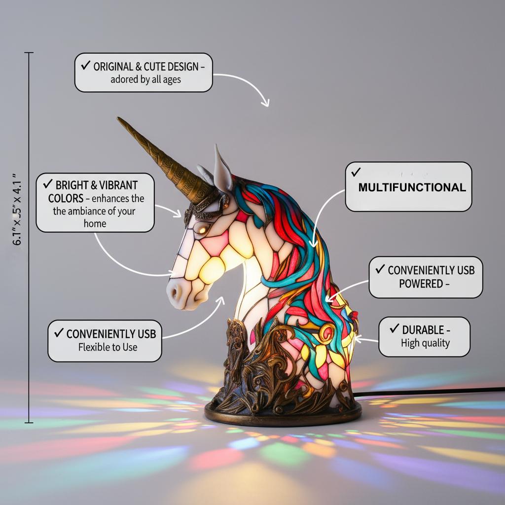 Lampada Decorativa Premium – Luna Enchanting Unicorn