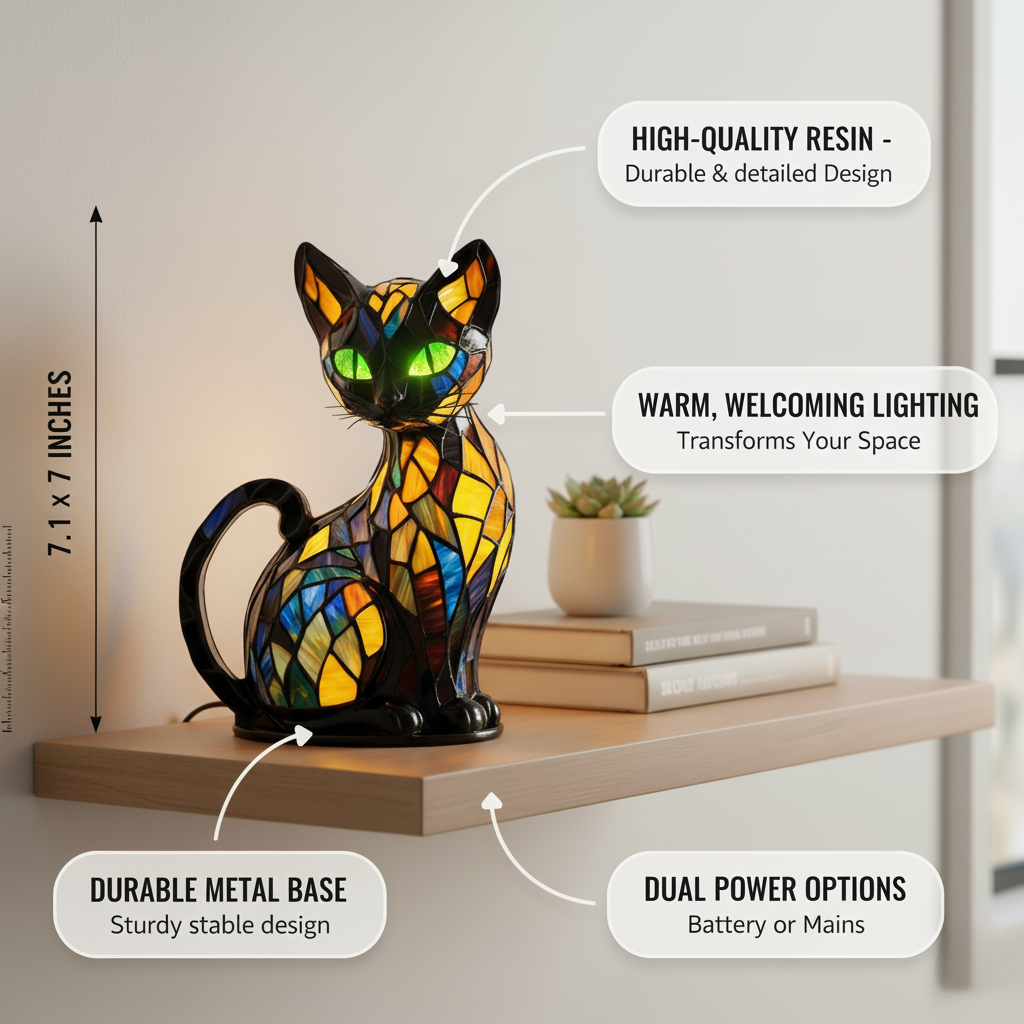 Lampada Decorativa Premium – Graceful Feline