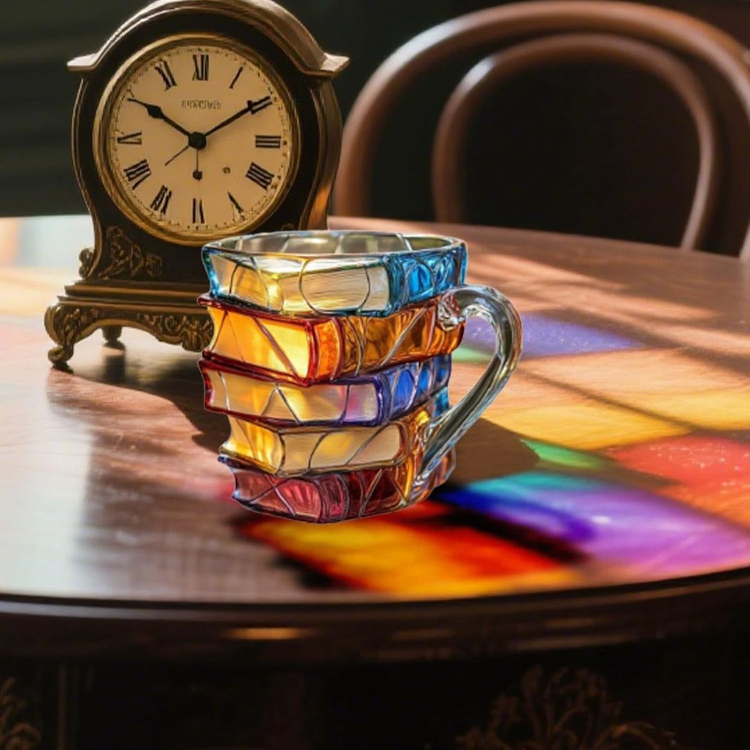Lampada Decorativa Premium – Unique Handmade 3D Happiness Mug for Reading Enthusiasts