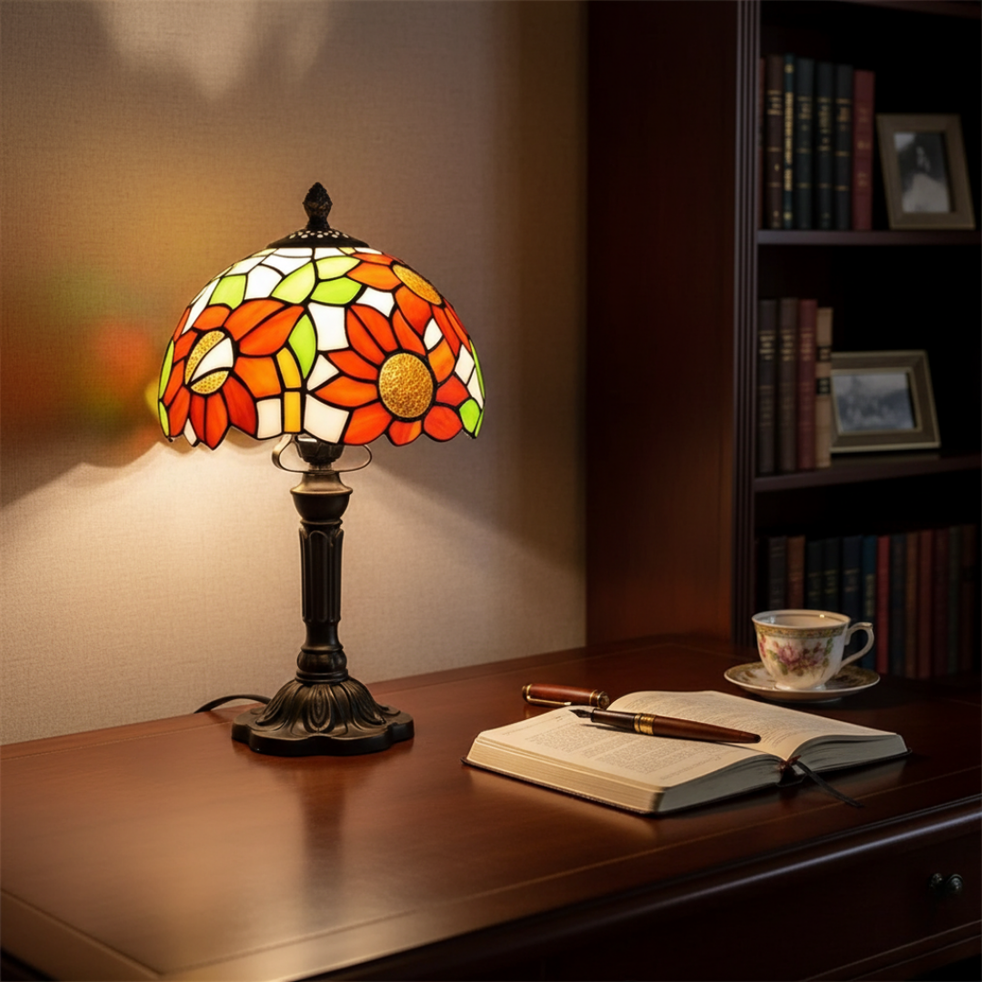 Lampada Decorativa Premium – Ornate Glass LED Table Lamp