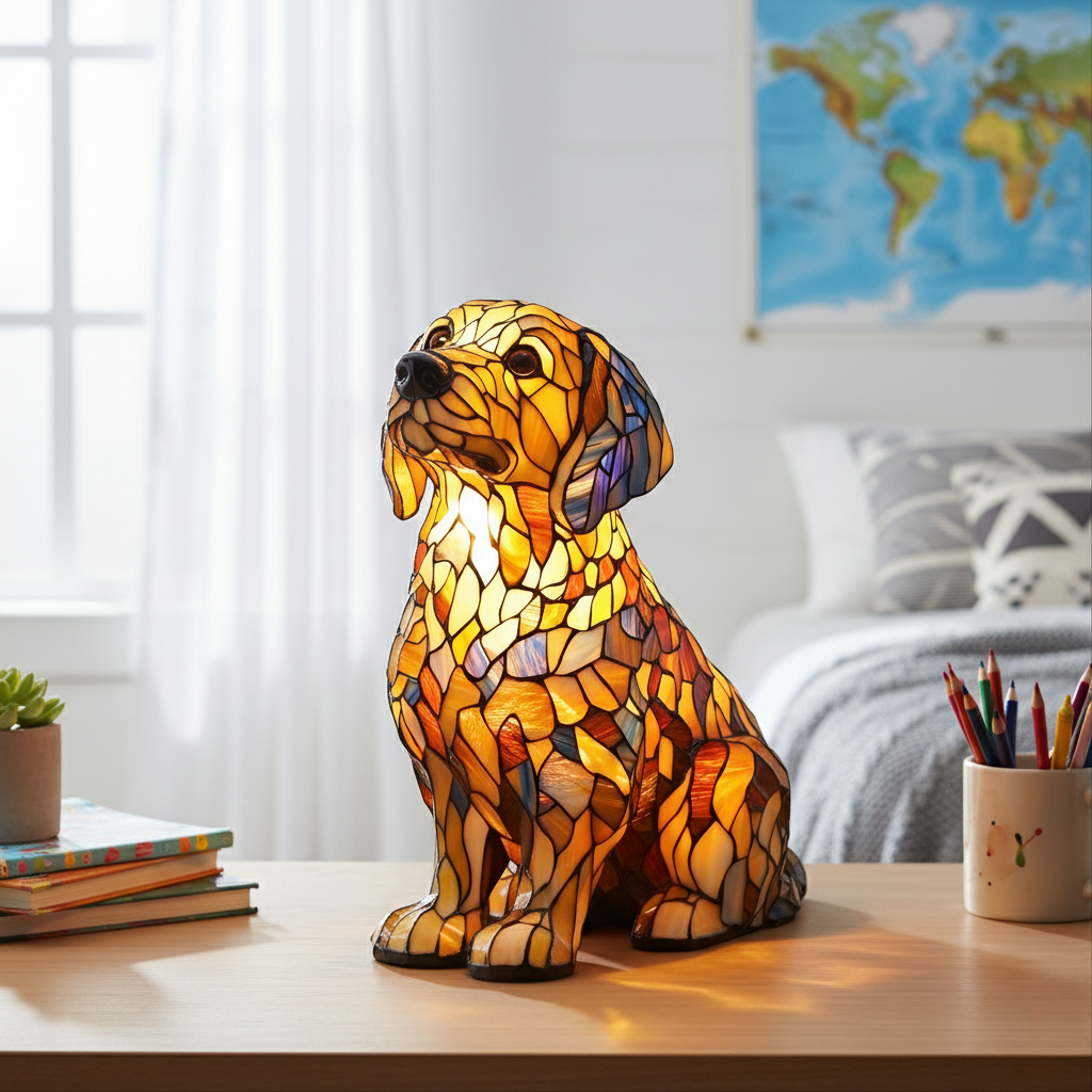 Lampada Decorativa Premium – Radiant Companion Golden Retriever