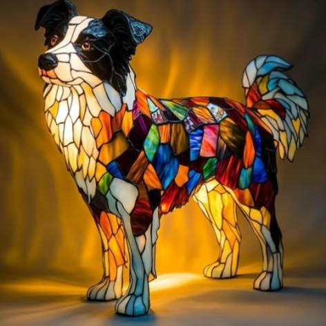 Lampada Decorativa Premium – The Beloved Border Collie of Everlasting Light and Tender Warmth