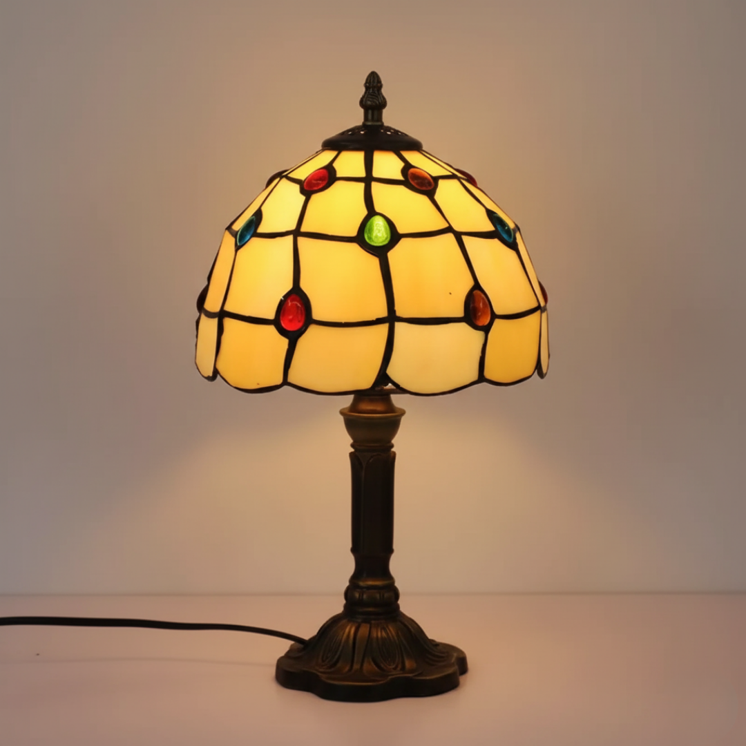 Lampada Decorativa Premium – Art Deco Stained Glass Table Lamp