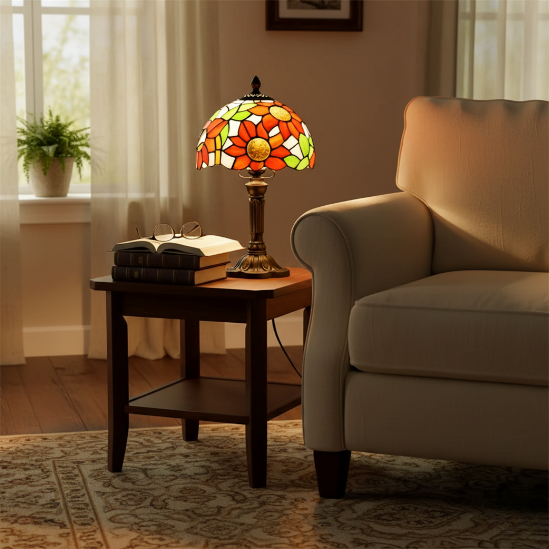 Lampada Decorativa Premium – Ornate Glass LED Table Lamp