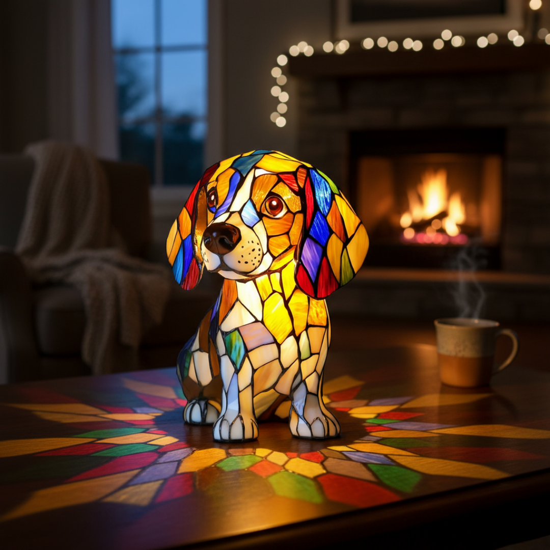 Lampada Decorativa Premium – Beatrice, the Beagle of Eternal Glow and Warmth