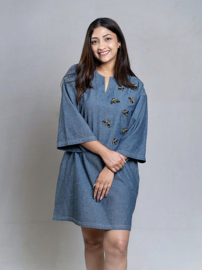 Chambray Tourag Bee Dress