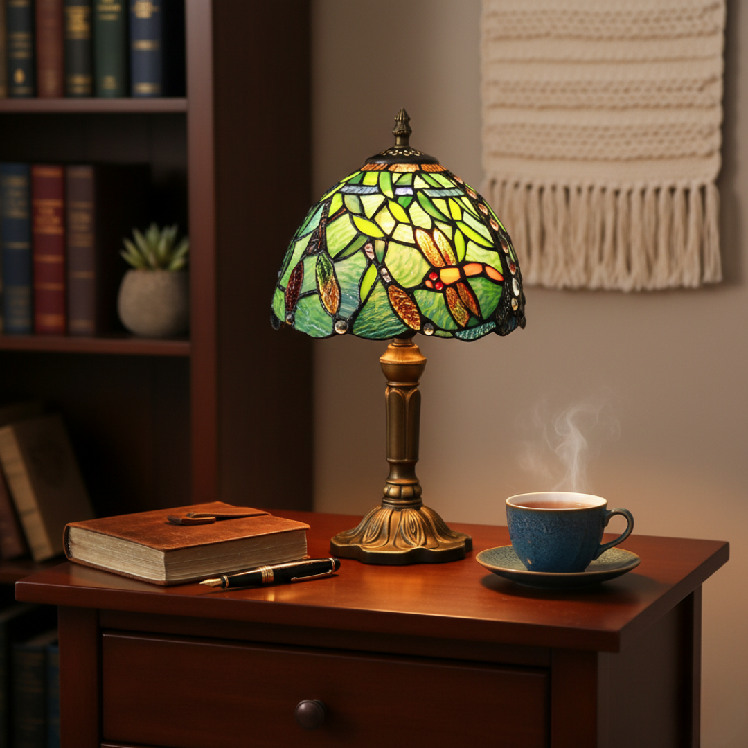 Lampada Decorativa Premium – Mediterranean Stained Glass LED Table Lamp