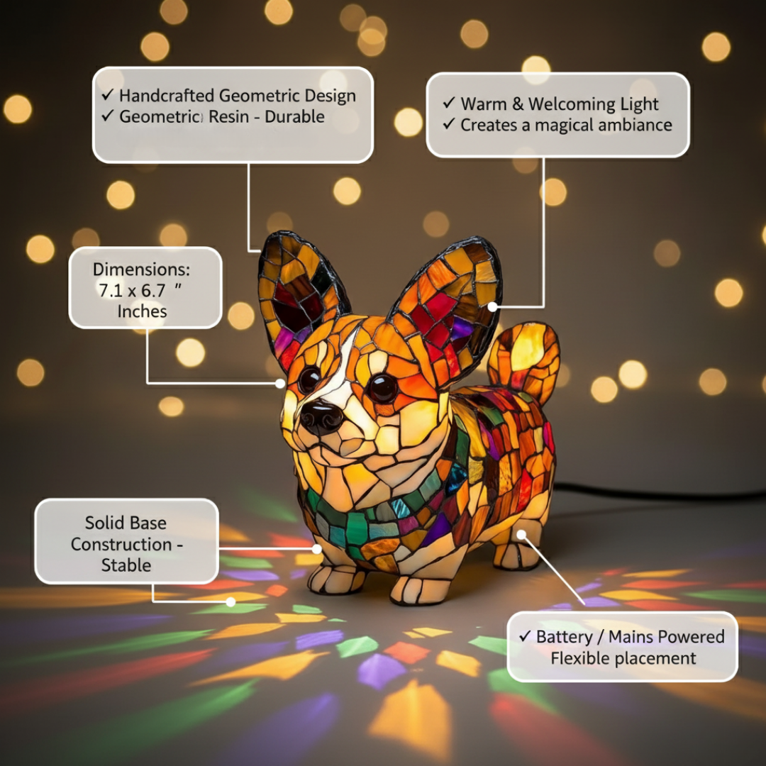 Lampada Decorativa Premium – Radiant Corgi