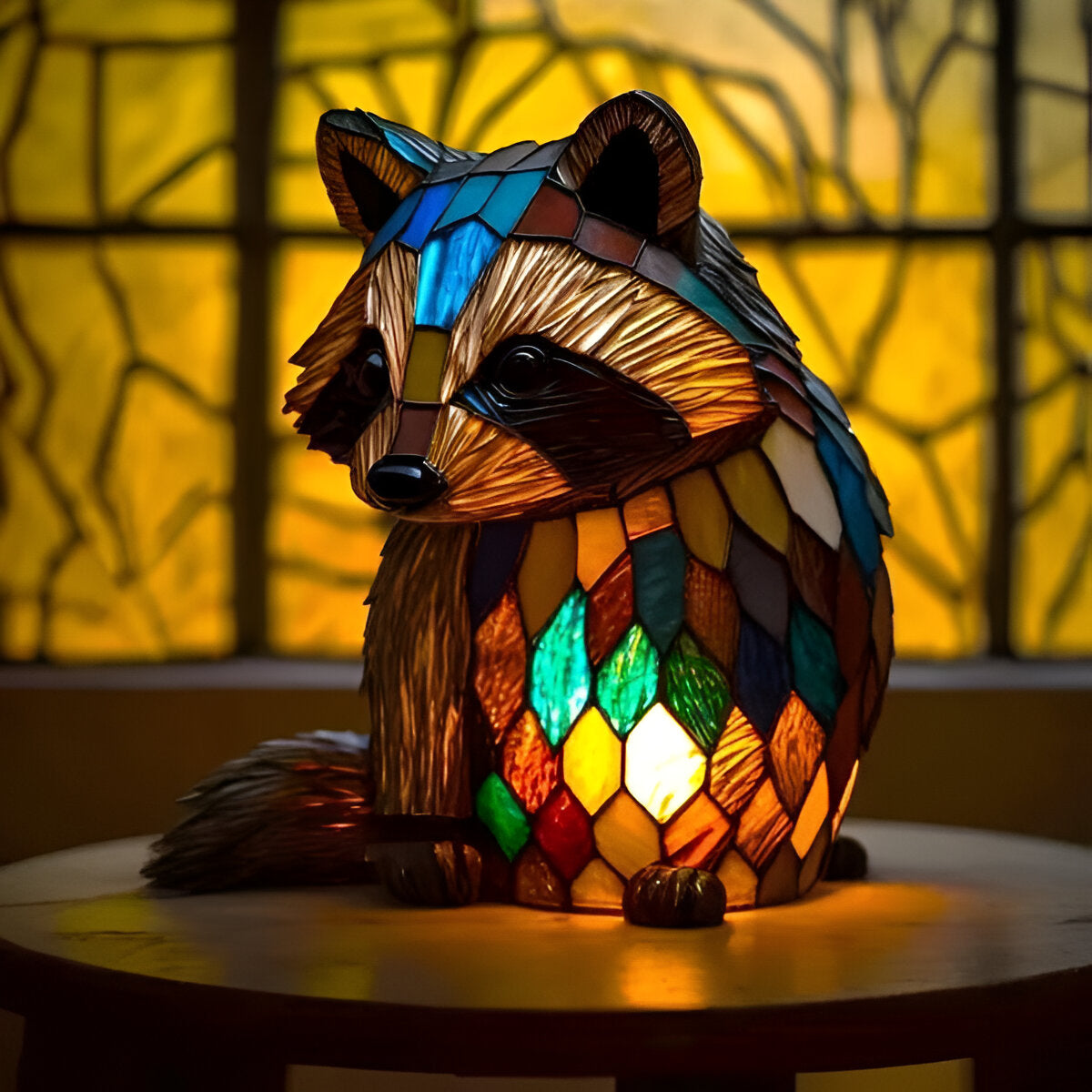 Lampada Decorativa Premium – Jackie the Dazzling Raccoon