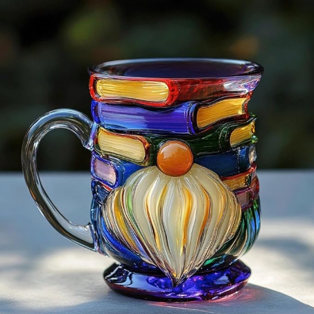 Lampada Decorativa Premium – Artisan Dwarf Mug for 3D Book Lovers