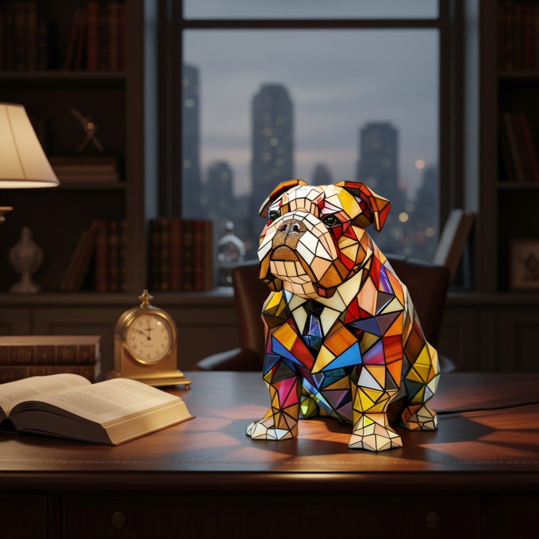 Lampada Decorativa Premium – Elowen, the Gentle Bulldog of Eternal Light