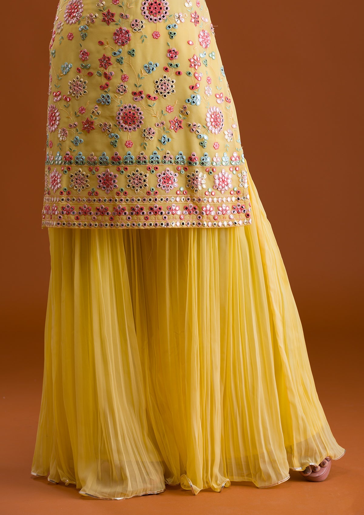 Yellow Gotapatti Georgette Designer Salwar Suit