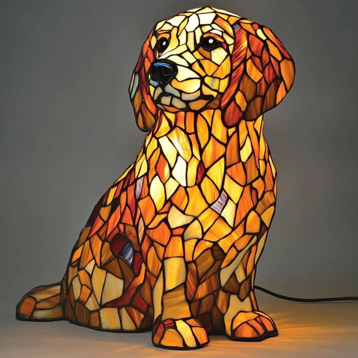Lampada Decorativa Premium – Lily the Spiritual Golden Retriever Figurine